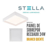 Kit 3 Painel Sobrepor Stella Deep 24w 3000k Sth20904br/30 Cor Branco Quente 110v/220v