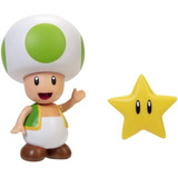 Figura Toad Verde Con Super Estrella - Super Mario - Jakks