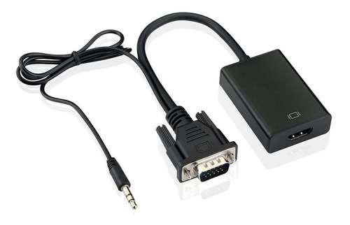 Cable Conversor De Vga Macho A Hdmi Hembra Y Audio Auxiliar