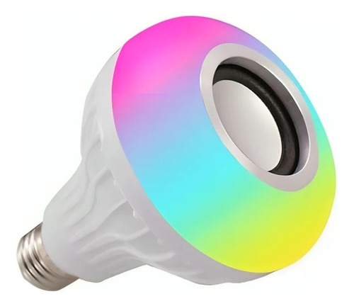 Foco Led De Colores Con Bocina Bluetooth Y Control