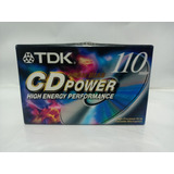 Cassette Tdk Cd Power 110 Minutos !!