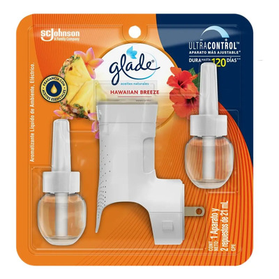 Aromatizante Glade Eléctrico Hawaiian Breeze 1 Aparato y 2 Repuestos de 21 ml | MercadoLibre