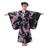 Niños Niñas Ropa Kimono Bata Traje Japonés Manga Larga