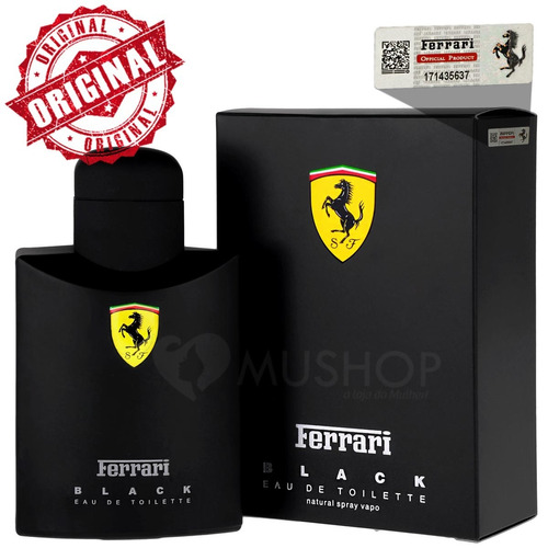 Kit 2 Perfumes Ferrari Black 125ml Original Lacrado