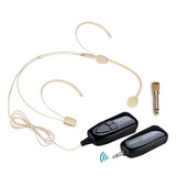 Microfone Headset Sem Fio Cor De Pele Freq Digital 2.4gb