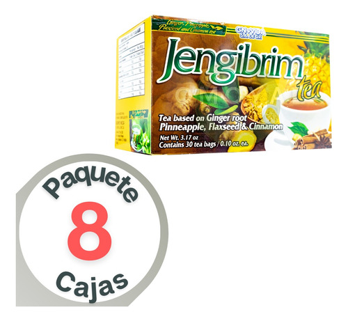 Pack 8 Té Jengibrim/raíz De Jengibre,linaza, Canela Gn+vida