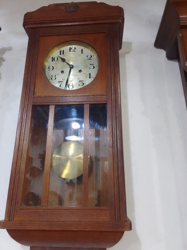 Antiguo Reloj Pendulo Junghans A Cuerda 