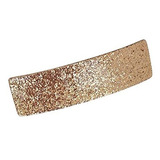 Pasadores - French Amie Rectangular Gold Glitter 3 1-4 Stron