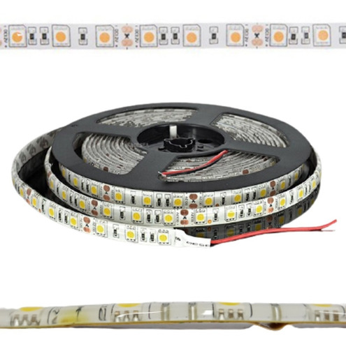 Luz Led Tira Led 5050 Exterior 12v Siliconada Rollo X 5 Mts