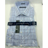 Camisa Manga Larga Tommy Hilfiger 100% Original Azul Cuadros