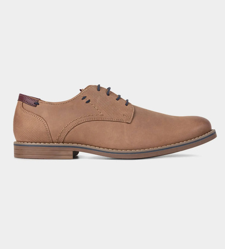 Zapato Casual Derby Brantano Para Hombre En Nobuck Taupe