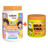 Kit Gelatina + Creme Para Pentear Maracujá Salon Line Kids