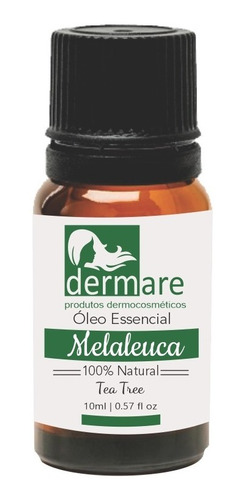 Óleo Essencial De Melaleuca 10ml - Dermare (100% Puro)