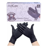 Caja Guantes Latex Sin Polvo Peluqueria Barbero 50 Unidades