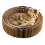 Cama De Descanso Plegable Con Rascador Para Gatos, Cartn Par