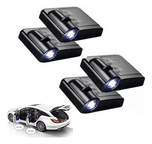 4pcs Luces De Puerta De Coche Para Lights Led Shadow Lights