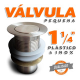 Válvula Click 1 1/4  Em Aço Inox Tampa Pequena P/ Lavatório