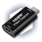 Tarjeta De Captura De Vídeo Y Audio Hdmi 4k A Usb 2.0.