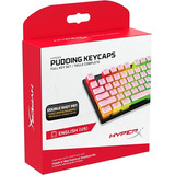 Teclas Pudding Keycaps Rosa Rgb Español Hyperx Base Blanca