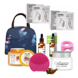 Crema Colágeno Máquina Crema Exfoliante Cintillo Bolso Set