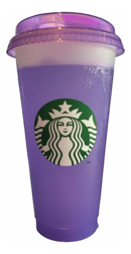 Vaso Starbucks Cambia De Color Con El Frío ! Morado