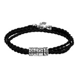 Pulsera Para Hombre Con Cuentas Personalizadas De Plata