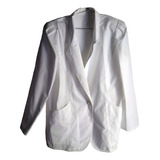 Saco Blazer Blanco T.1 Vintage (con Detalles)