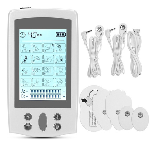 Máquina Estimuladora Muscular Tens Unit Con 16 Modos.