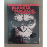 Blu-ray 3d + 2d + Dvd Planeta Dos Macacos O Confronto - Novo