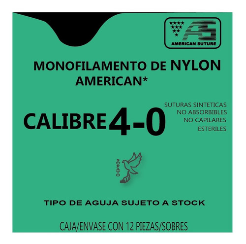 Monofilamento De Nylon American 4-0 Color Azul