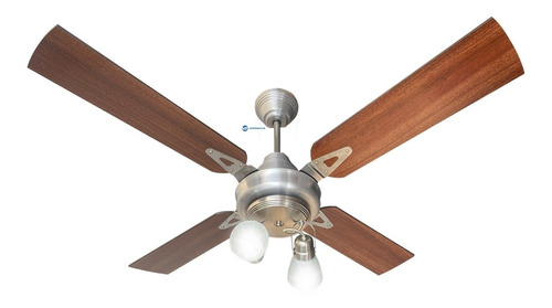 Ventilador De Techo Con Luz Platil Ventiservice Palas Madera