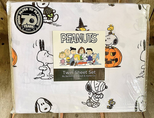 Juego De Sábanas Peanuts Snoopy Halloween  Juego De Ta...