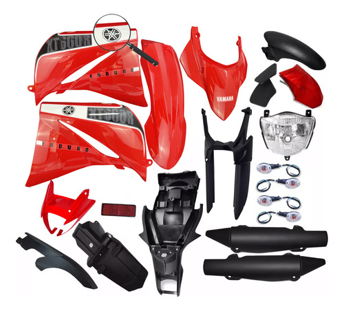 Kit Carenagem 20 Peças Com Adesivo Yamaha Xt 660 2015/2018