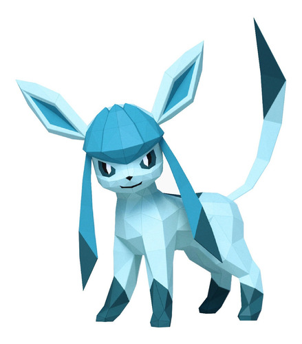 Glaceon Plantilla Para Armar Papercraft (formato Pdf)