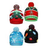 Gorro Navideño Con Luces De Punto Regalo Navidad 4 Estilos