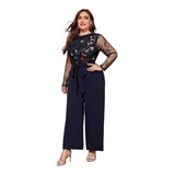 Entero Jumpsuit Mono Fiesta Bordado Talla Grande El 65 