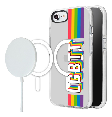 Funda Para iPhone Magsafe Lgbt Pride Gay Arcoíris Colores