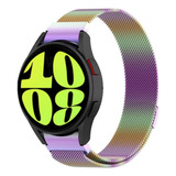 Pulseira Aço Fecho Magnético Para Galaxy Watch6 44mm Cor Colorida