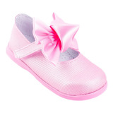 Zapato Niña Bebe Moño Casual  2367-r 3367r 100% Piel