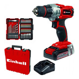 Kit Einhell Taladro Te-cd 18/2 Li 18v+39 Acc+1 Bat 2.5 Ah+ C Color Rojo