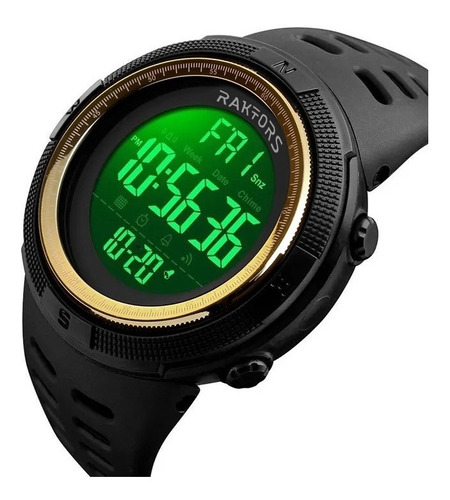 Reloj Hombre Raktors Max3 Digital Resistente Agua 50 Mts 