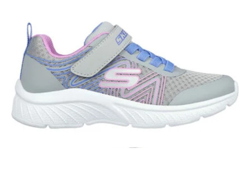 Zapatilla Skechers Microspec Plus - Swirl Sweet Gris Niñas