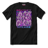 Playera Negra Unisex Britney Spears Collage 