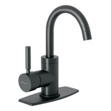 Monomando Corto Para Lavabo, Negro Mate, Foset 46764