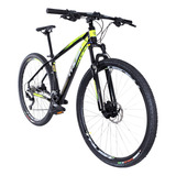 Bicicleta Aro 29 Shimano Alivio - Trust Freio Hidraulico 18v Cor Preto + Amarelo Neon Tamanho Do Quadro 17