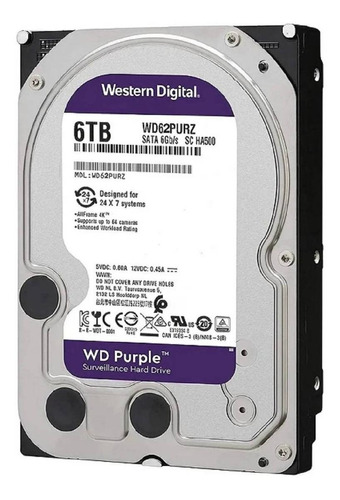 Disco Duro Interno Western Digital Wd Purple Wd62purz 6tb 