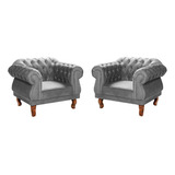 Conjunto Poltronas Chesterfield Elisabeth Via Encanto 