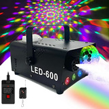 Máquina De Humo Con Luz De Bola De Discoteca Y Luces Led Rgb