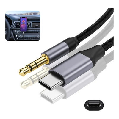 Holfill Cable Audio Tipo C A Jack 3.5mm Macho Audífonos Coche 2 Metros Color Negro , Compatible Con Universal Dispositivos De Android De Móviles\u002Fportátiles\u002Ftabletas | MercadoLibre