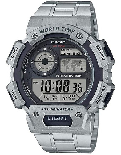 Relógio Casio Masculino Prata Ae-1400whd-1avdf